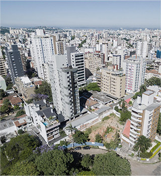 Foto aérea da Travessa Professor Tupi Caldas.